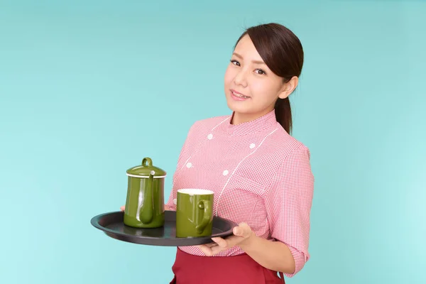 Camarera Con Encanto Uniforme —  Fotos de Stock