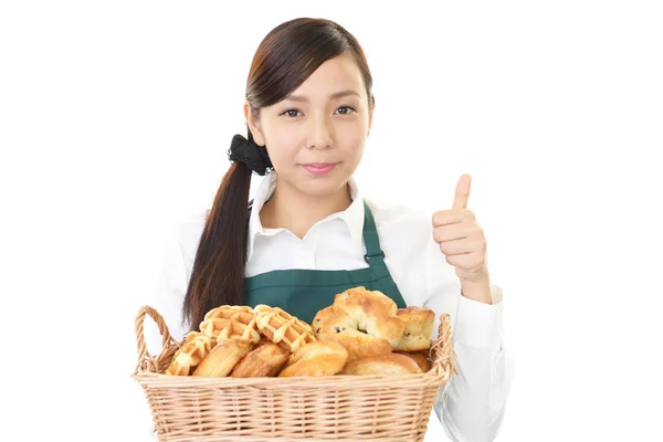 Una Pastelera Sonriente — Foto de Stock