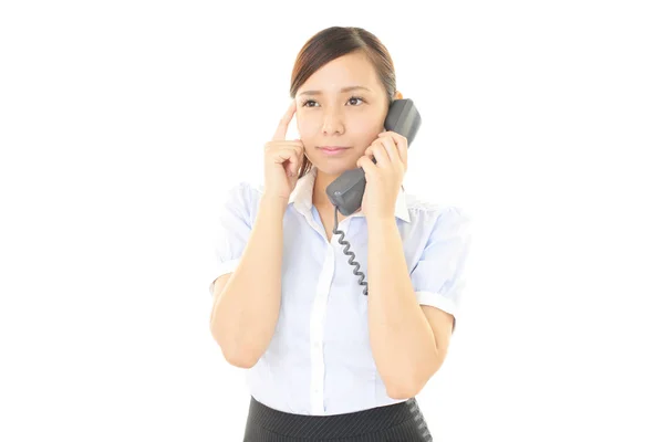 Bizneswoman Telefonem — Zdjęcie stockowe