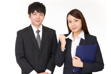 Asya iş adamları onların ofis portre