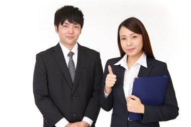 Asya iş adamları onların ofis portre