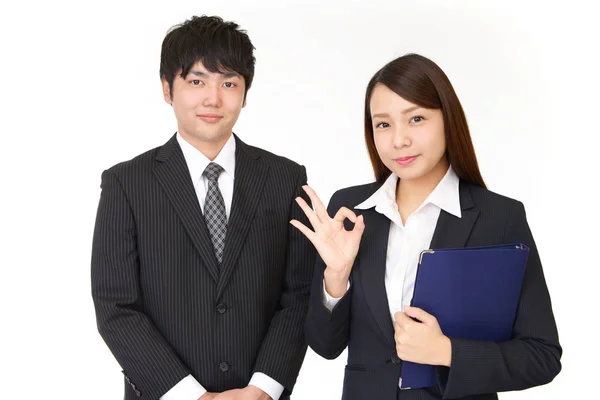 Retrato Empresarios Asiáticos Oficina — Foto de Stock