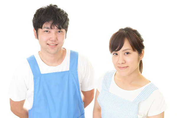 Young People Wearing Apron — Stock Photo, Image