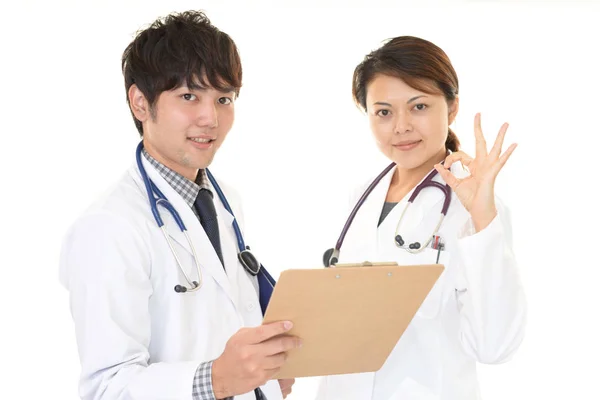 Smiling Asian Medical Doctors — Stock Photo, Image