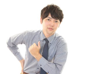 Asya iş adamı işaret Yaşasın gösterilen