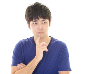 Huzursuz görünen adam portresi