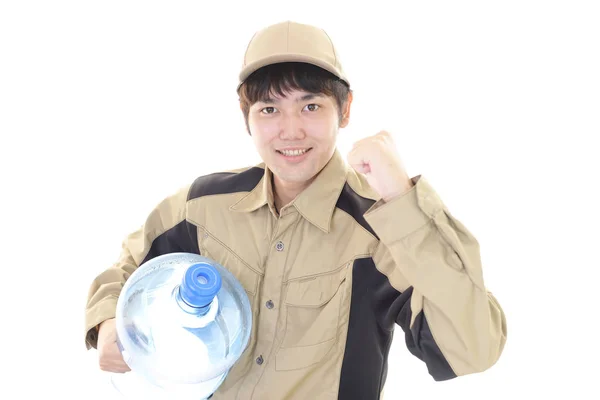 Worker Container Water — Stock Photo, Image