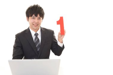 Bir sayı ile Asya iş adamı