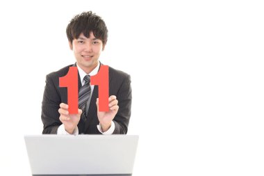 Bir sayı ile Asya iş adamı