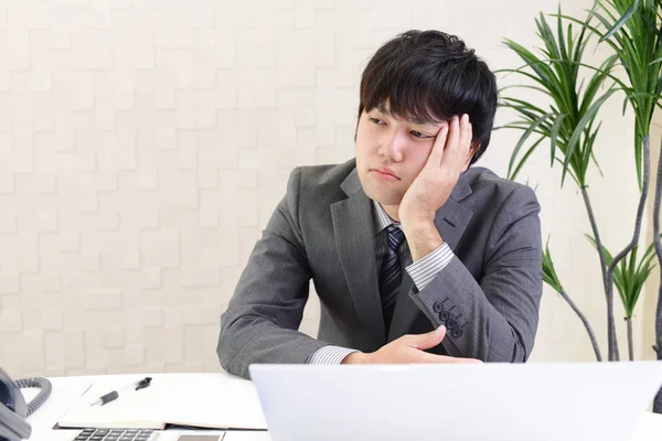 Cansado Estresado Empresario Asiático —  Fotos de Stock
