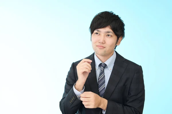 Avslappnad Asiatiska Affärsman Snygg Kostym — Stockfoto