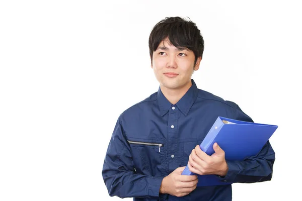 Portrait Asian Worker — Stock Photo, Image