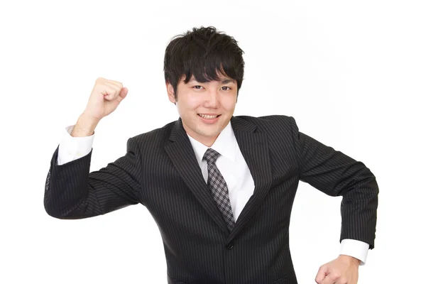 Empresário Asiático Desfrutando Sucesso — Fotografia de Stock