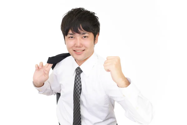 Asian Businessman Enjoying Success — Stock Photo, Image