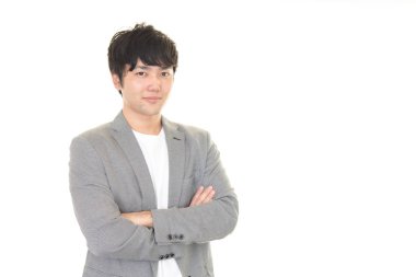 Yakışıklı bir adamın portresi.