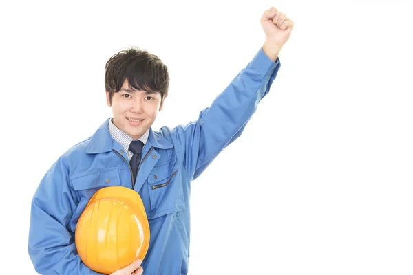 Asiático Trabajador Disfrutando Éxito — Foto de Stock