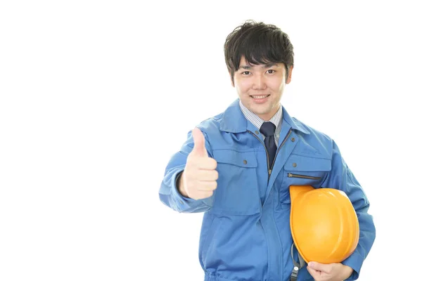 Asian Worker Enjoying Success — Stock Photo, Image