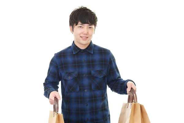 Uomo Con Shopping Bags — Foto Stock