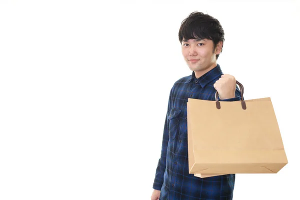 Uomo Con Shopping Bags — Foto Stock