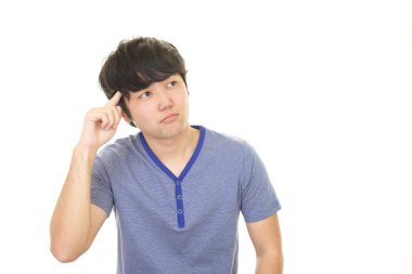 Huzursuz görünen adam portresi