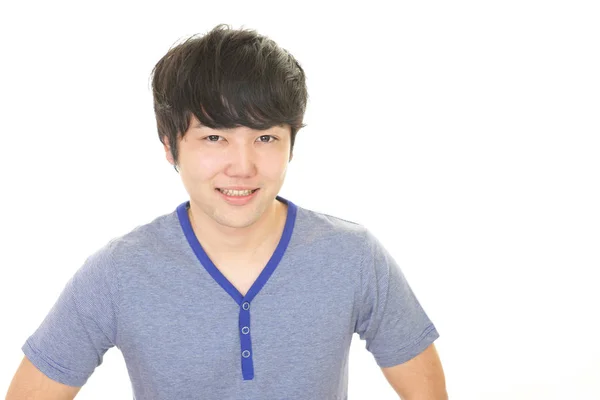 Lächelnder Asiatischer Mann Isoliert Auf Weißem Hintergrund — Stockfoto