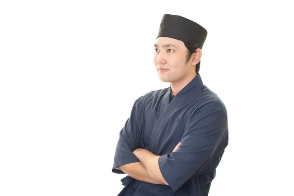 Retrato Chef Japonés — Foto de Stock