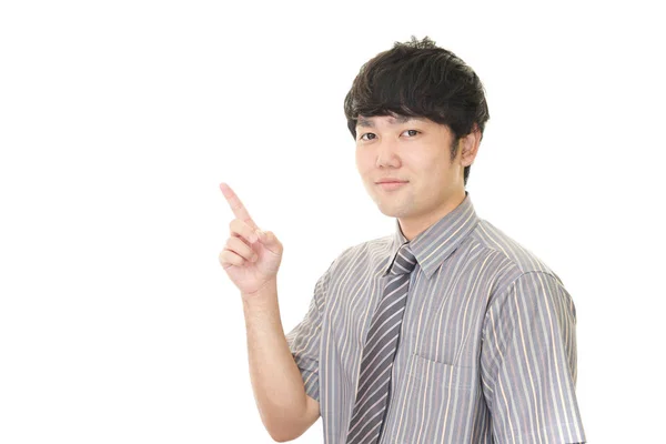 Businessman Pointing His Finger — Stock Photo, Image