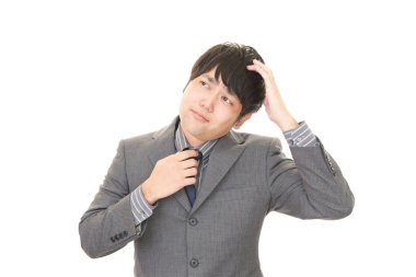 Asya işadamı yorgun ve stresli hissediyor