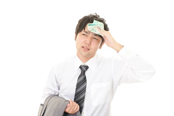 Man Wiping Sweat — Stock Photo, Image