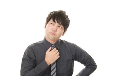 Asya işadamı yorgun ve stresli hissediyor