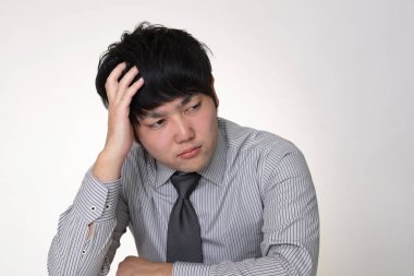 Asya işadamı yorgun ve stresli hissediyor