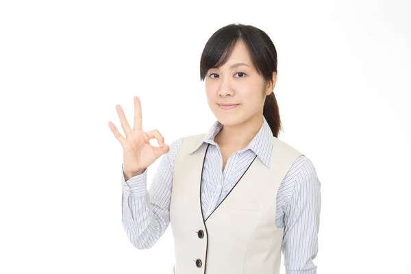 Aziatische Vrouw Geniet Bedrijfssucces — Stockfoto