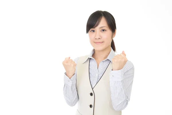 Asian Business Woman Enjoying Success — Stock Photo, Image