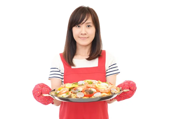 Housewife Who Enjoys Cooking — Stock Photo, Image