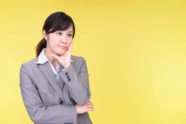 Retrato Mujer Negocios Que Incómoda — Foto de Stock