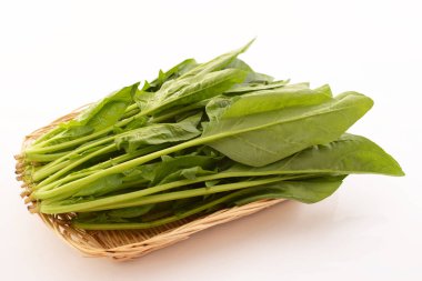 Sepet içinde taze ıspanak