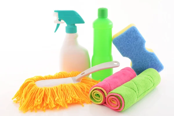 Cleaning Products Isolated White Background — Stock Photo, Image