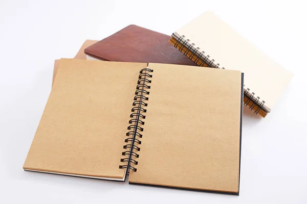 Notebooks Geïsoleerd Witte Achtergrond — Stockfoto