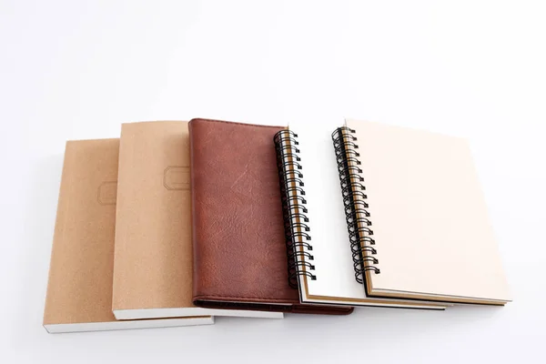 Notebooks Geïsoleerd Witte Achtergrond — Stockfoto