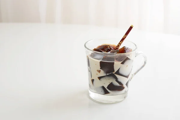 Delicious Coffee Jelly Milk — Stok Foto