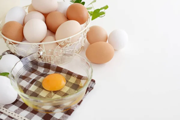 Çiğ Tavuk Yumurtası Close — Stok fotoğraf