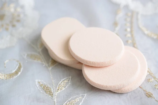 Makeup Sponges Dressing Table — Stock Photo, Image