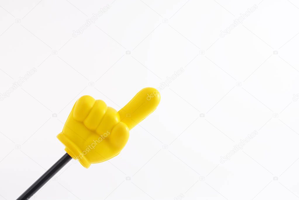 Pointing stick isolated on white background