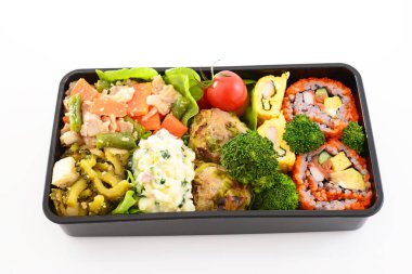 Lezzetli ev yapımı beslenme çantası.