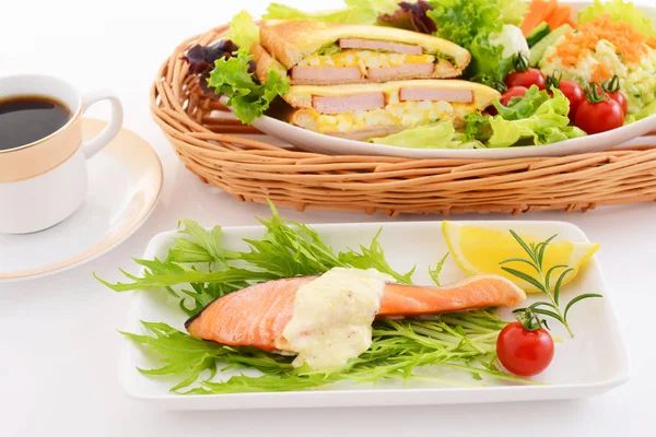 Healthy Tasty Breakfast Dining Table — Stock Photo, Image