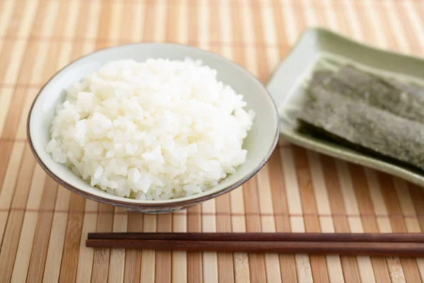 Japanese Dried Seaweed Bowl Rice — Stock fotografie