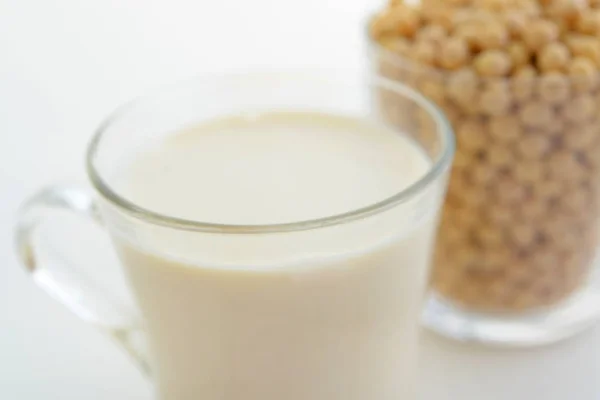 Habas Soja Secas Con Leche Soja —  Fotos de Stock