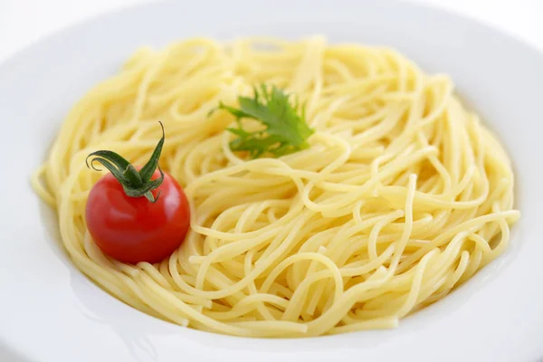 Espaguete Tomate Cereja — Fotografia de Stock