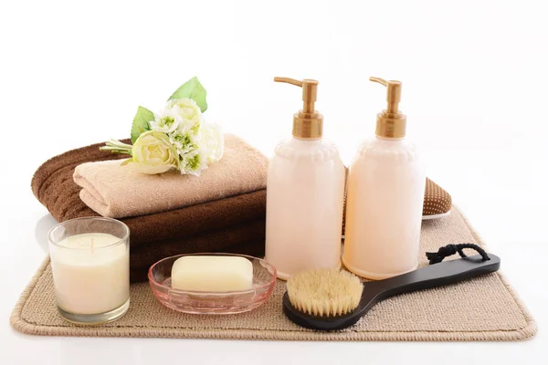 Bath Products Isolated White Background — Stock Photo, Image