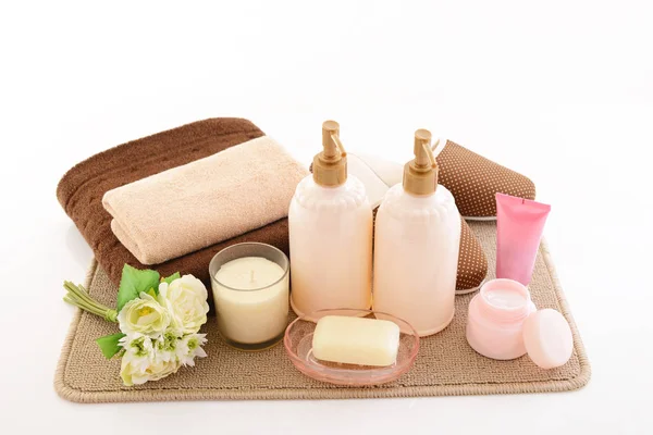 Bath Products Isolated White Background — Stock Photo, Image